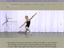 Tablet Screenshot of internationaldanceacclaim.com